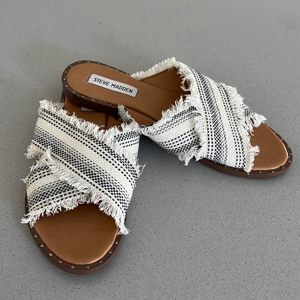 Steve Madden Fringe Slides